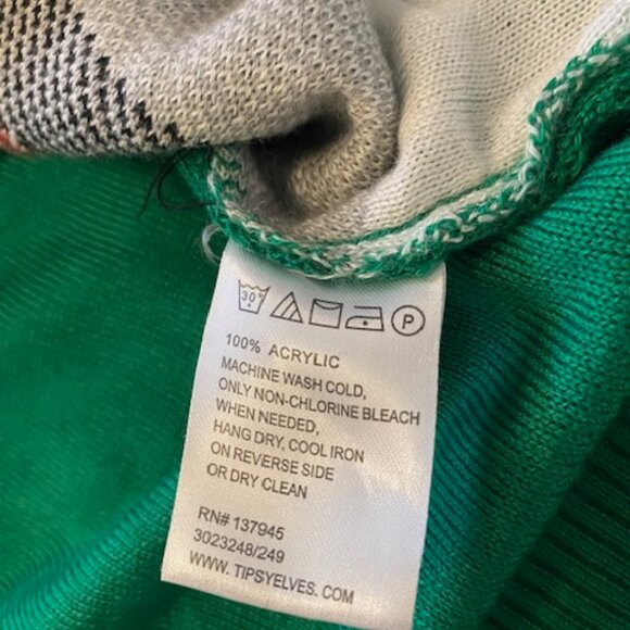 Novelty Christmas Sweater Tipsy Elves 'Birthday Boy" Green 4XL - Picture 7 of 10